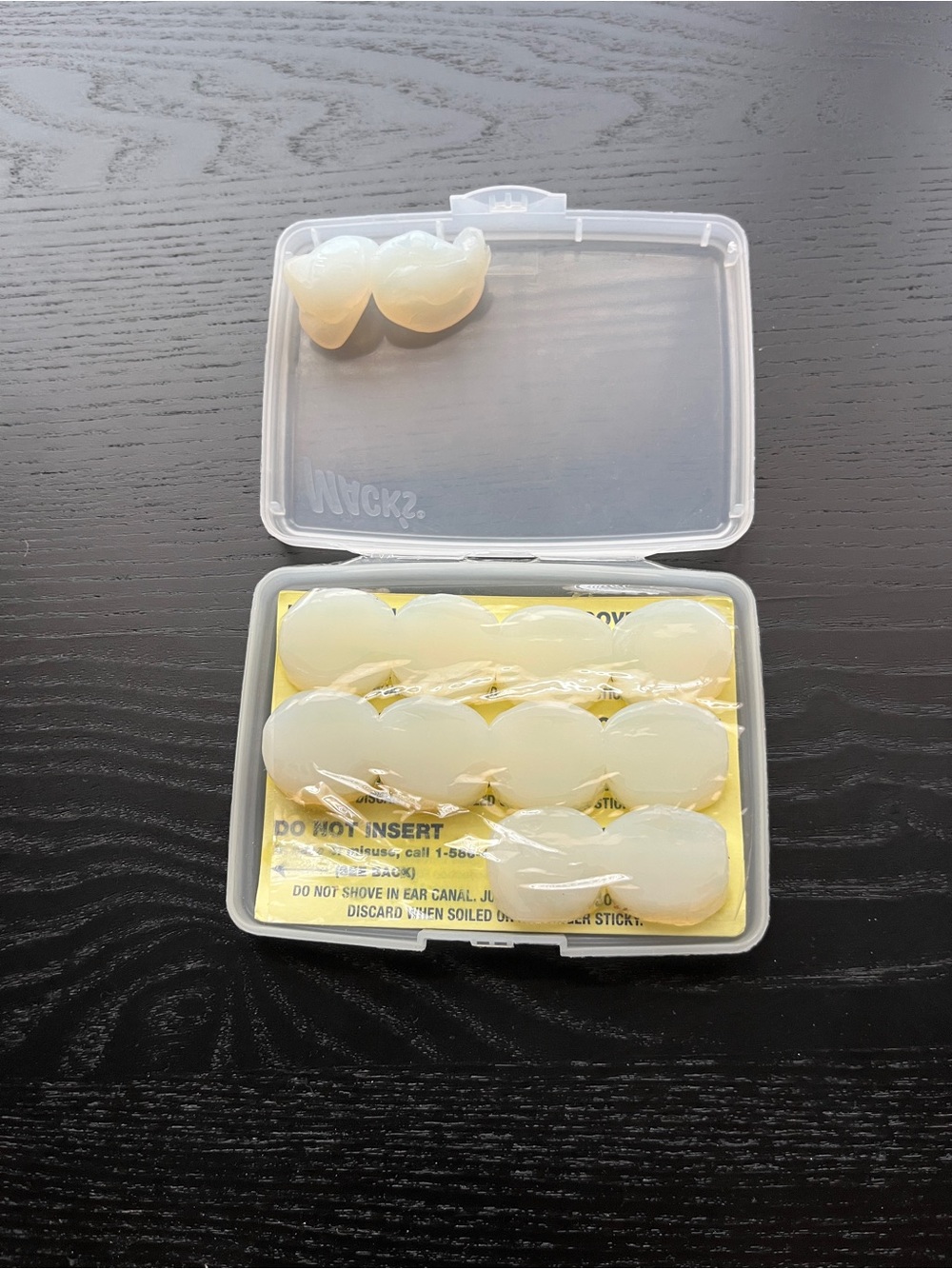 Mack's Pillow Soft Silicone Putty Earplugs 6 Pair Value Pack Clear White 22dB NR